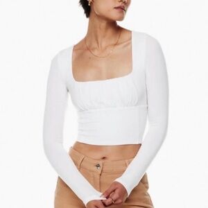 Aritzia Wilfred Free Orbit Long Sleeve White